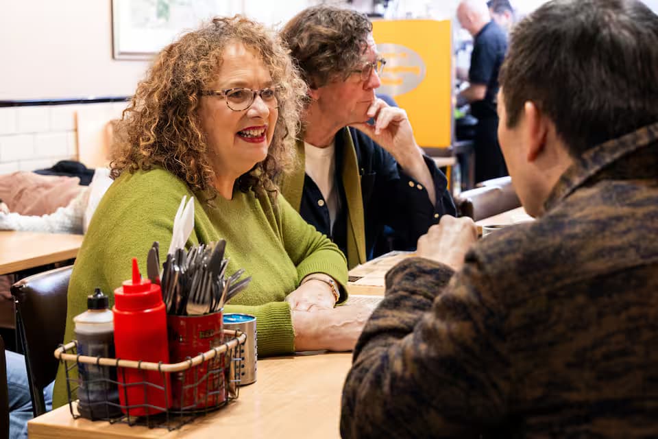Inside a classic London fish and chip shop